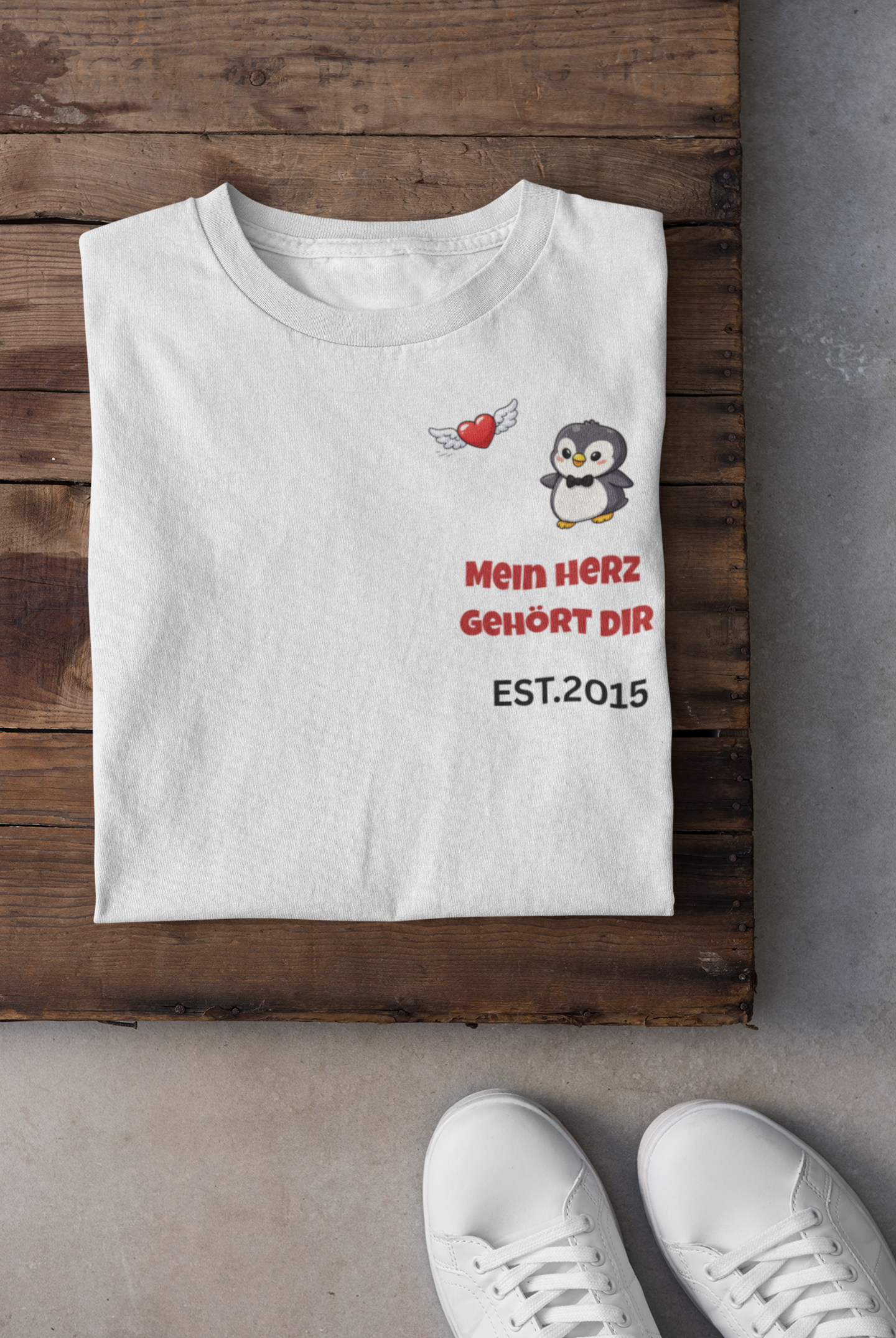 Valentinstag T-Shirt Pinguin 1