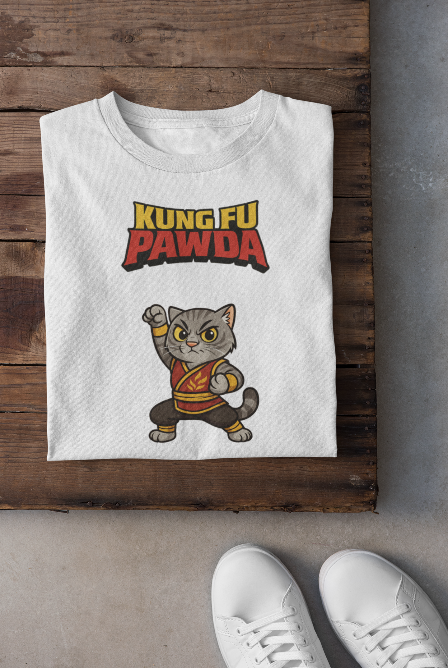 Kung Fu Pawda T-Shirt  Katze
