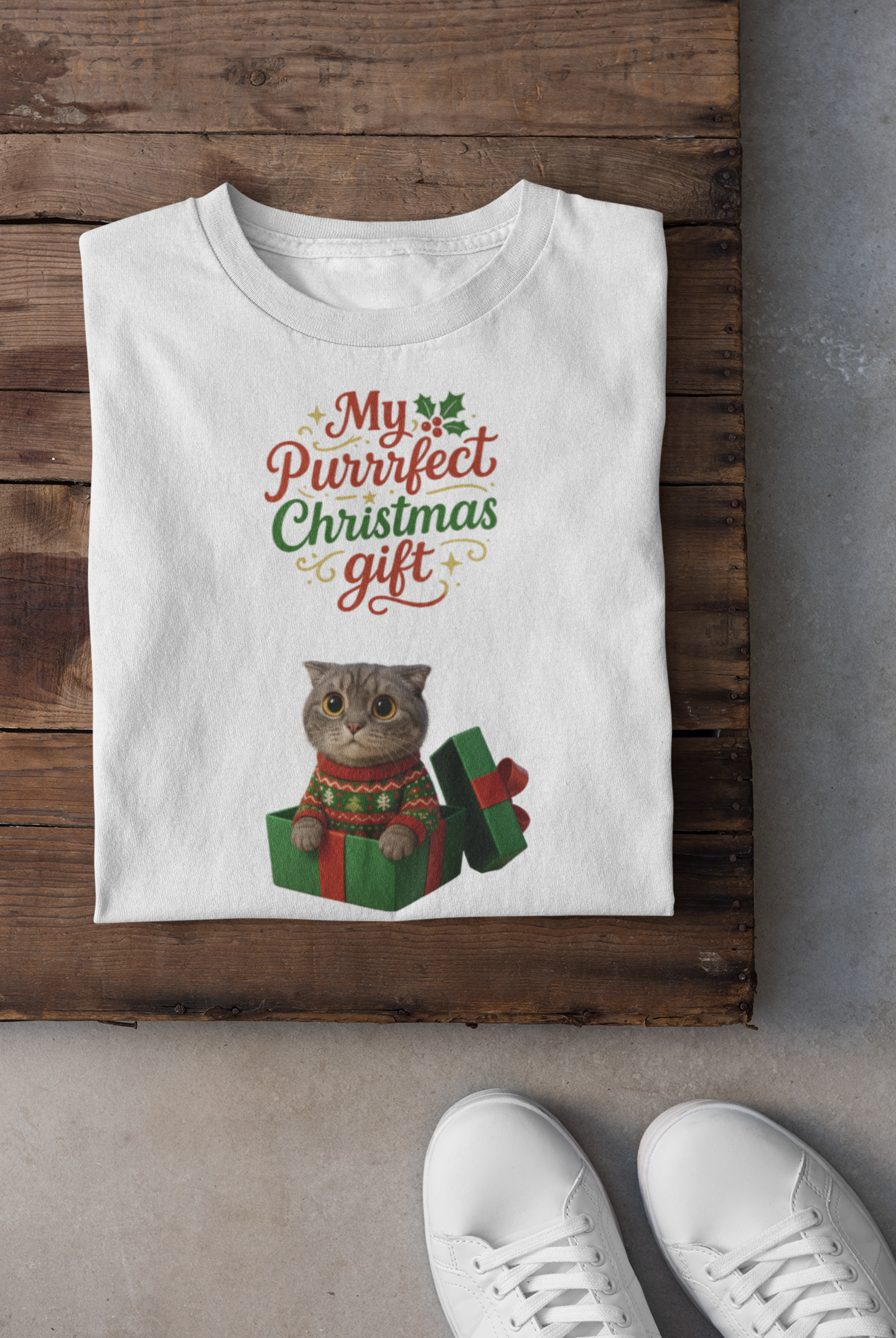Purrfect Christmas gift T-Shirt